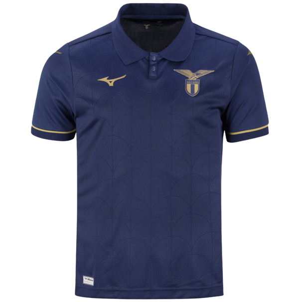Lazio 2026/27 Third Jersey – Navy Blue & Gold Mizuno Fan Shirt