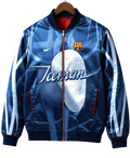 Drake Iceman x FC Barcelona Satin Bomber Jacket – Blue