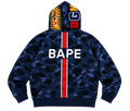 BAPE x PSG Shark Full Zip Hoodie – Blue Camo