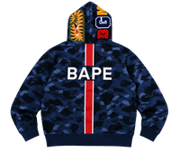 BAPE x PSG Shark Full Zip Hoodie – Blue Camo