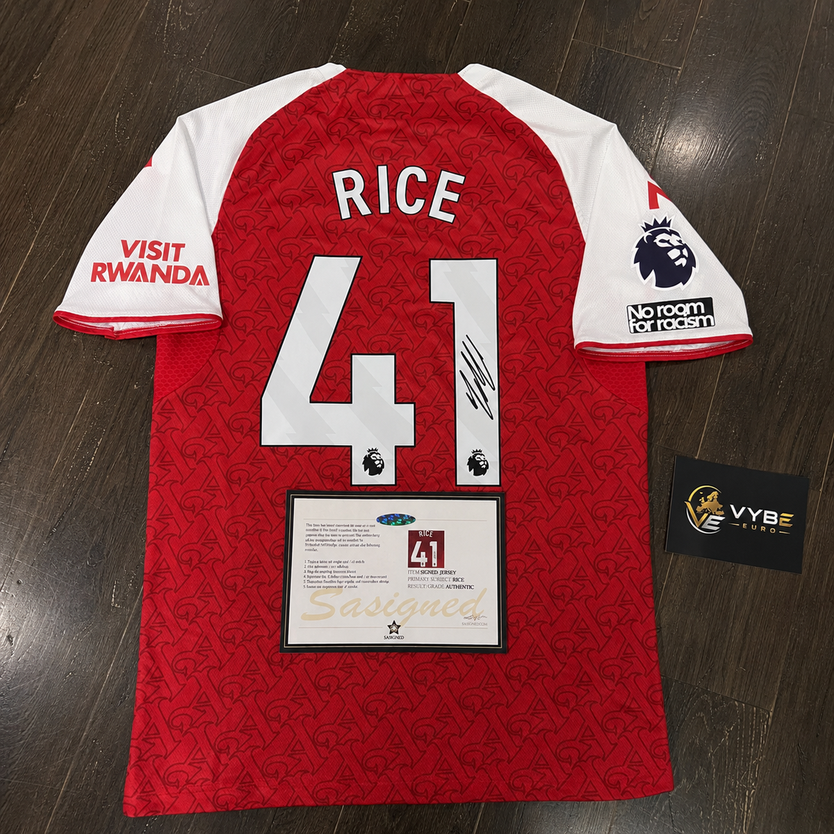 DECLAN RICE #41 HAND-SIGNED ARSENAL SHIRT